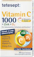 Produktbild von tetesept Vitamin C 1000 + Zink + D3 – Nahrungsergänzungsmittel
