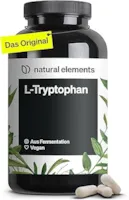 Produktbild von Bewertung natural elements L-Tryptophan hochdosiert mit 500mg je Kapsel 240 vegane Kapseln 8 Monate Reichweite aus pflanzlicher Fermentation Laborgeprüft ohne unerwünschte Zusätze vegan