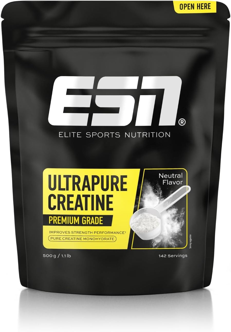 Produktbild von Bewertung ESN Ultrapure Creatine Monohydrate 500  142 Portionen  mikrofein und perfekt löslich geprüfte Qualität Kreatin made in Germany