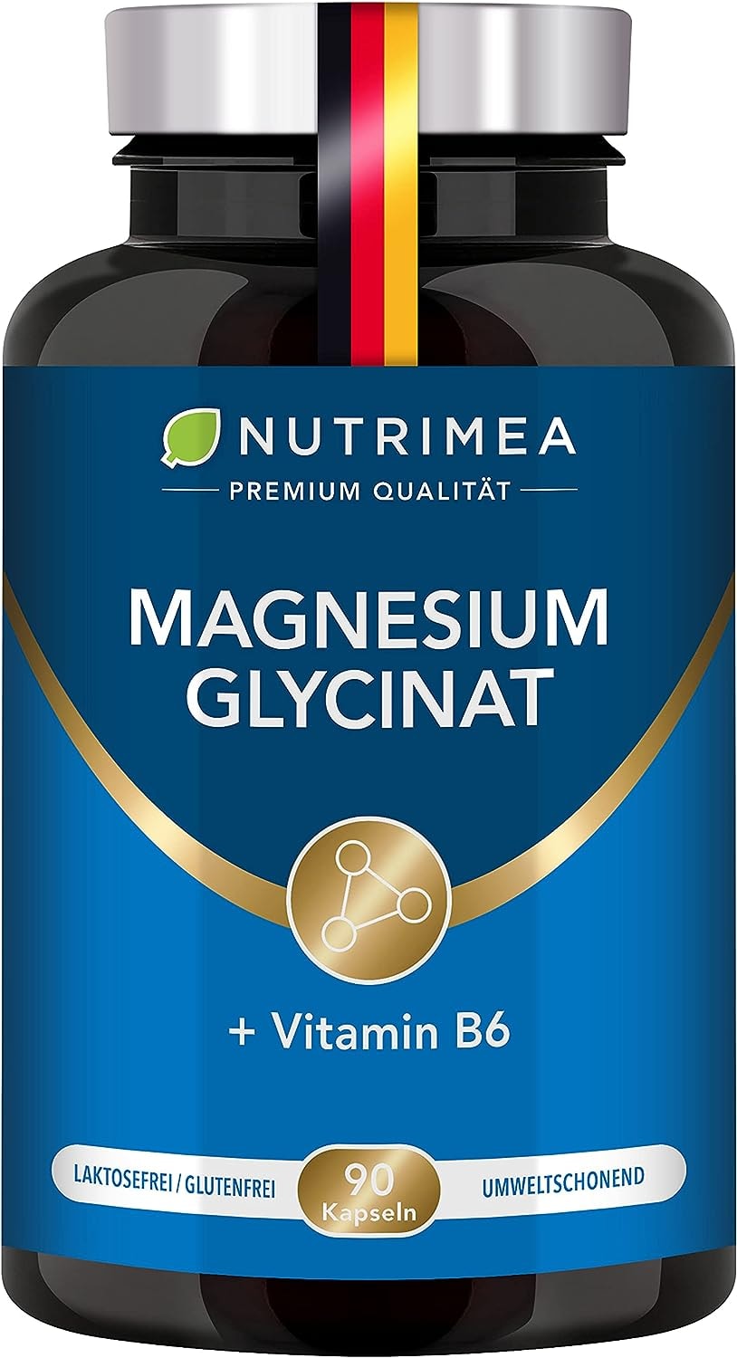 Produktbild von Bewertung Plastimea Magnesium Glycinat Vitamin B6 Optimale Bioverfügbarkeit 1,5 Monatsvorrat 90 Kapseln Hochdosiert Magnesiumcitrat Bisglycinat OHNE Zusatzstoffe Entspannung Schlaf Muskeln Nerven Anti Stress
