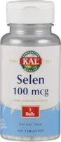 Produktbild von Bewertung KAL Selen 100mcg 100 Tabletten vegan ohne Gentechnik ohne Zucker laktosefrei glutenfrei laborgeprüft Nahrungsergänzungsmittel mit Selen essentielles Spurenelement