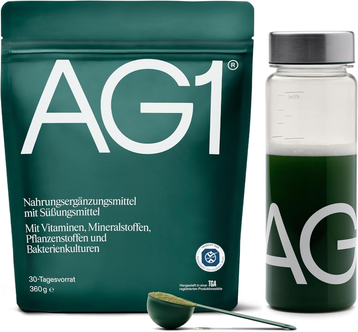 Produktbild von Bewertung AG1 Athletic Greens täglicher Nährstoff Boost und Multivitamin mit über 70 Inhaltsstoffen für deine körperliche und geistige Gesundheit