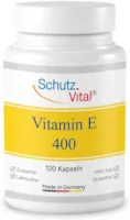 Schutz Vital Vitamin E Kapseln hochdosiert - Premium Qualität - 120 Softgel mit hochwertigem Vitamin E 400 IE - Ohne Allergene, Anti Oxidant, Anti Aging - Laborgeprüft - empfohlen von vergleich.org
