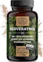 Produktbild von Bewertung SCHEUNENGUT Resveratrol 1000mg je Tagesdosis Piperin  98% Trans-Resveratrol hochdosiert laborgeprüft aus DE SCHEUNENGUT®
