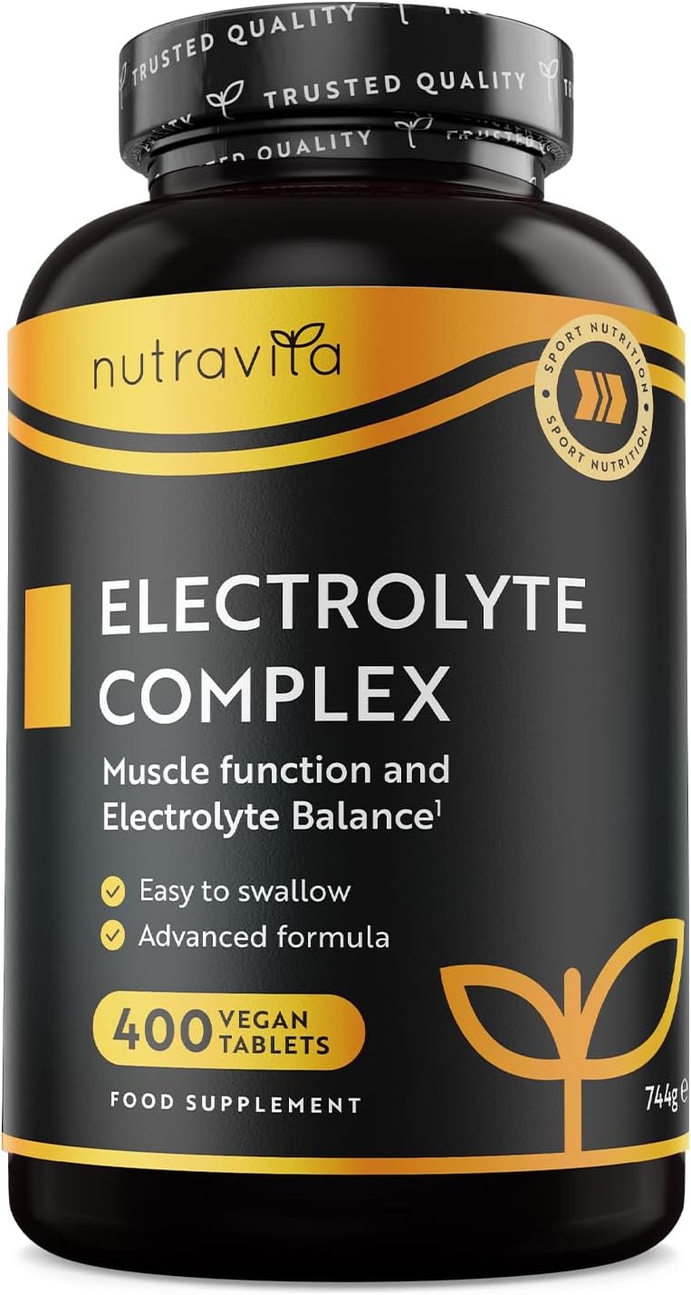 Produktbild von Bewertung Nutravita Elektrolyte Komplex mit Magnesium Kalium hochdosiert Kalzium Natrium & Chlorid 400 Tabletten für 13 Monate Vorrat 900mg