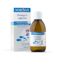 Produktbild von Bewertung NORSAN Omega 3 Arktis Dorschöl 750 mg EPA und 975 mg DHA Vitamin D3 Vitamin A Vitamin E hochdosiert 2.000mg Omega 3 pro Portion mit Zitronengeschmack