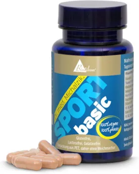 Produktbild von Bewertung Biotikon Sport Basic Dr. med. Michalzik Vit. A, B1, B2, B6, B9 Folsäure, B12, Biotin, Niacin, Pantothensäure, Vitamin D3 K, Eisen, Kupfer, Selen, Zink ohne Zusatzstoffe - von BIOTIKON®