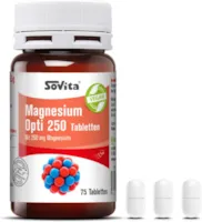 Produktbild von SoVita - Magnesium Opti 250 Tabletten | Mit 250 mg Magnesium | Nahrungsergänzungsmittel | 75 Tabletten