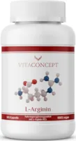 Produktbild von Bewertung VITACONCEPT L-Arginin 365 Kapseln hochdosiert 1000 mg pro Kapsel nur 3 Kapseln täglich 98,7% reines L-Arginin Laborgeprüft Vegan und Made in Germany