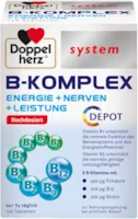 Produktbild von Bewertung Doppelherz System Vitamin B KOMPLEX ENERGIE NERVEN LEISTUNG B-Vitamine unterstützen die normale Funktion des Nervensystems und den normalen Energiestoffwechsel 120 Tabletten