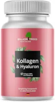 Produktbild von Billion Trees - Hyaluronsäure mit Kollagen hochdosiert | Vergleichssieger 2022* | 90 Kapseln mit 1120 mg Collagenhydrolysat und Hyaluron pro Tagesdosis | Laborgeprüft und verarbeitet in Deutschland