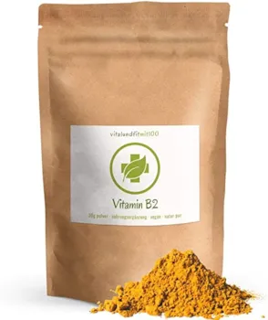 Produktbild von vitalundfitmit100 Vitamin B2 (Riboflavin) Pulver - 30 g - in geprüfter Qualität - 100% vegan & rein - absolut rein ohne Rückstände - glutenfrei, laktosefrei - OHNE Hilfs- u. Zusatzstoffe
