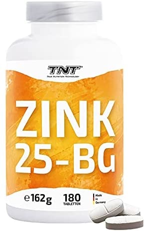 Produktbild von TNT True Nutrition Technology  • 180 Premium Zink Tabletten • Hochdosiertes, Laborgeprüftest & Natürliches Zinc • 25 mg pro Tagesportion