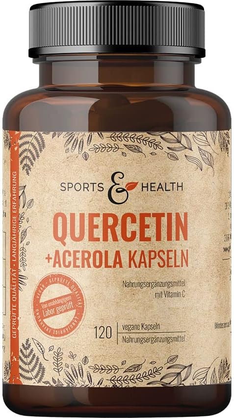 Produktbild von Bewertung CDF Sports & Health Solutions Quercetin Kapseln 120 Kapseln Quercetin 500mg pro Tagesdosierung Vegan Frei von Zusatzstoffen Quercetin hochdosiert