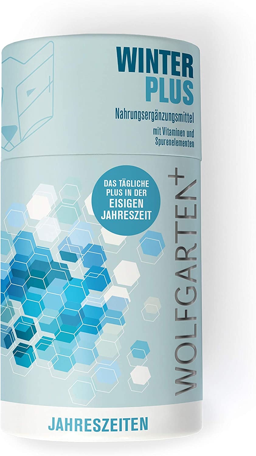 Produktbild von Bewertung WOLFGARTEN WINTER PLUS Multivitamin Nahrungsergänzungsmittel mit Vitamin B Komplex für den Winter Immunsystem, Energie, Stoffwechsel 65 Kapseln Mit Vitamin C aus Hagebutte, Sanddorn, Ingwer, Zimtrinde, Curcuma