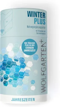 Produktbild von Bewertung WOLFGARTEN WINTER PLUS Multivitamin Nahrungsergänzungsmittel mit Vitamin B Komplex für den Winter Immunsystem, Energie, Stoffwechsel 65 Kapseln Mit Vitamin C aus Hagebutte, Sanddorn, Ingwer, Zimtrinde, Curcuma
