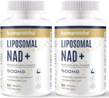 Produktbild von Bewertung kumproicha Liposomale NAD+ 500mg mit TMG 250mg Weichkapseln aktuelles NAD+ Supplement für Zellreparatur & Energiestoffwechsel (2 pack)