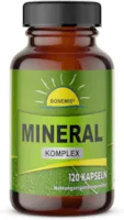 Produktbild von Bewertung Bonemis Mineral Komplex aus 12 Mineralstoffen und Spurenelementen ohne Zusatzstoffe, 120 vegane Kapseln im Glas, Marke Bonemis®