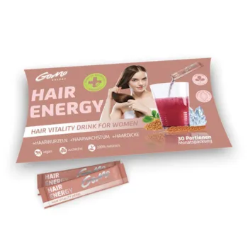 GoMo HAIR ENERGY Haarwachstum für Frauen, Anti-Haarausfall, gesunder Haarwuchs Bockshornklee Extrakt Bambus Extrakt Biotin Zink Selen Vitamin B-Komplex Monatspackung 30 Portionen