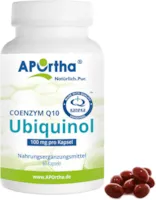 Produktbild von APOrtha Kaneka Ubiquinol Coenzym Q10 100 mg 60 Kapseln I CoQ10 Kapseln hochdosiert 100mg I Hohe Bioverfügbarkeit durch bioaktives Ubiquinol I 2-fach Patentierter Rohstoff I Tagesdosis 1 Kapsel