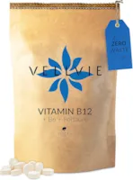 Produktbild von VELLVIE - Vitamin B12 + B6 + Folsäure Tabletten Zero Waste & Plastikfrei von VELLVIE | Methylcobalamin 180 Stk. mit 500 µg B12 - Vegan Nachhaltig | Nachfüllpack