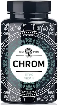 Produktbild von DiaPro Chrom Hochdosierte Chrom-Tabletten mit 200 mcg Chrom pro Tablette zur Aufrechterhaltung eines normalen Blutzuckerspiegels aus Chrom-Picolinat 365 Stück Jahresvorrat 100% Vegan Laborgeprüft