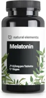 Produktbild von Bewertung natural elements Melatonin Tabletten 365 Stück mit 0,5mg Melatonin pro Tablette hochdosiert Ohne unerwünschte Zusätze Laborgeprüft Alternative zu Einschlafspray - 100% vegan