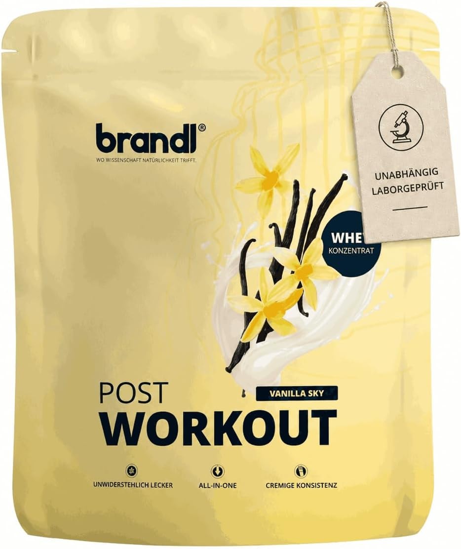 Produktbild von Bewertung brandl 5k Protein Pulver 1000g All in One nach dem Training 5K-Protein Mix Kreatin Ashwagandha Magnesium Probiotika und weiteren Superfoods Vanille
