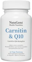 Produktbild von Bewertung NatuGena Carnitin Q10 fördert die Muskelfunktion und Energeistoffwechsel 90 Kapseln für 30 Tage