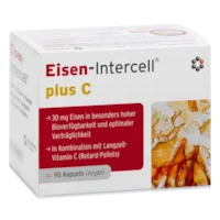 Produktbild von Bewertung EISEN INTERCELL plus Vitamin C magensaftresistente Kapseln gegen Eisenmangel