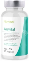Produktbild von Auvital 90 Kapseln Nahrungsergänzungsmittel Mit Vitamin A, Vitamin B2 (Riboflavin) & Zink zur Aufrechterhaltung der normalen Sehkraft | 20mg Lutein | 50 mg Resveratrol | 4mg Zeaxanthin