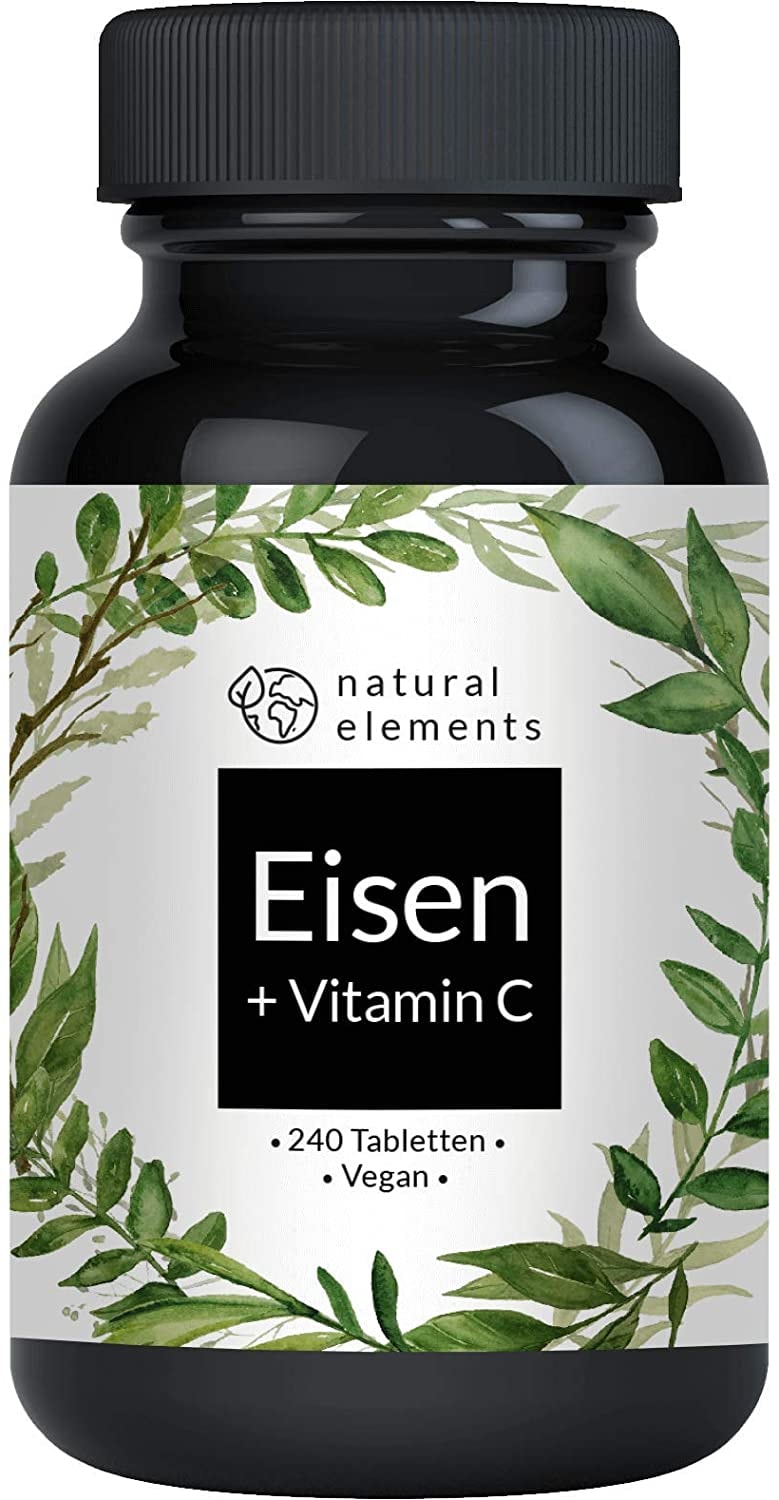 Produktbild von natural elements Eisen mit 40mg natürlichem Vitamin C 240 Tabletten