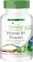Produktbild von fairvital Vitamin B1 100mg - Thiamin - HOCHDOSIERT - VEGAN - 100 Tabletten