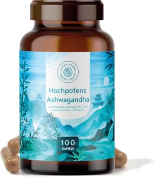 Produktbild von Bewertung Alpha Foods ASHWAGANDHA Hochpotenz Ashwagandha Extrakt mit 7% Withanolide, Ohne Zusatzstoffe, ohne Hilfsstoffe - 100 Vegane Kapseln