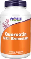 Produktbild von Bewertung Now Foods Quercetin mit Bromelain Hochdosiert 240 vegane Kapseln Laborgeprüft Sojafrei, Glutenfrei, Vegetarisch, ohne Gentechnik