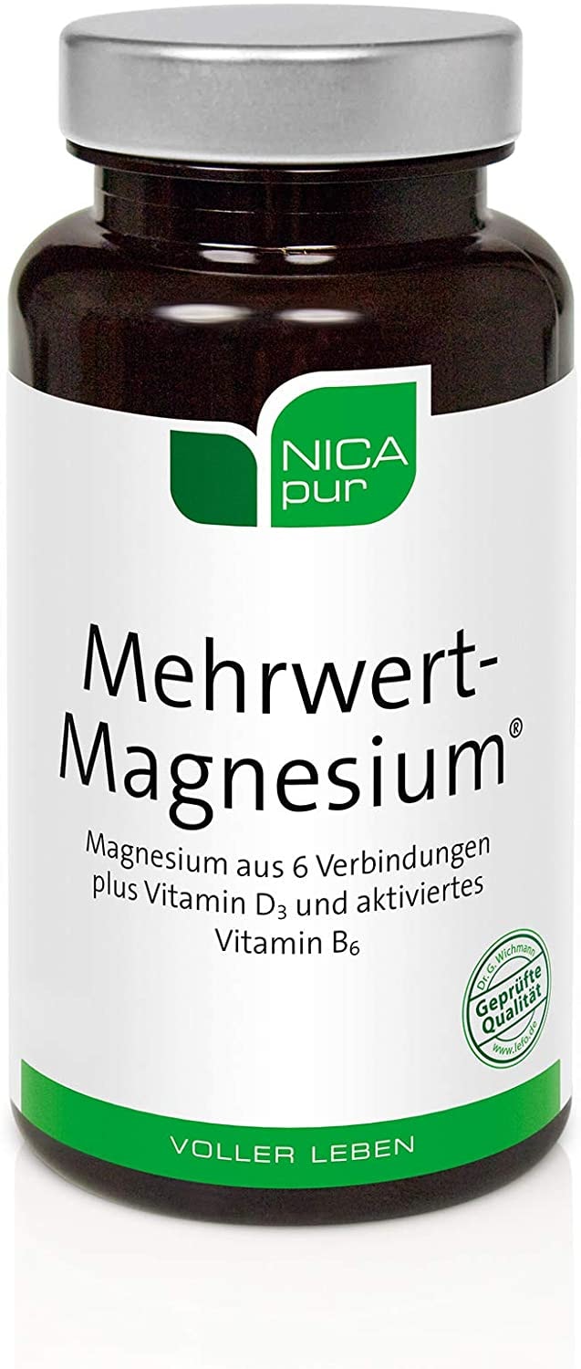 Produktbild von NICApur Mehrwert-Magnesium - mit 6 Magnesium-Verbindungen - 60 Kapseln