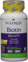 Produktbild von Natrol Vitamin B7 Biotin 10000 mcg Fast Dissolve (60) Standard, 30 g