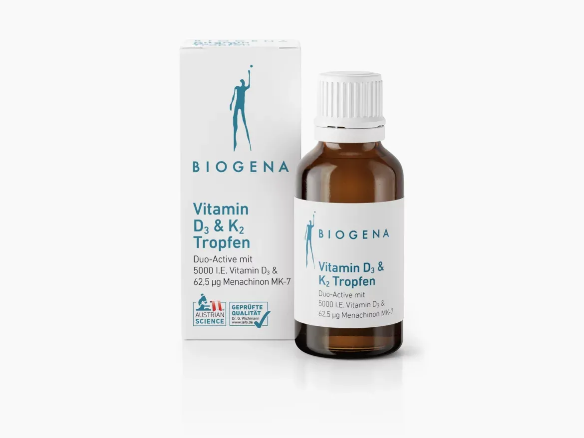 Produktbild von Bewertung BIOGENA Vitamin D3 und K2 Tropfen Immunsystem