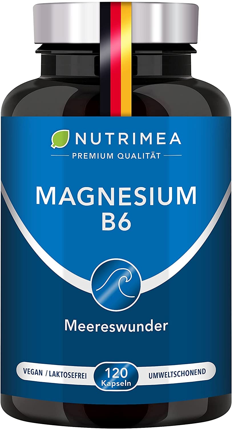 Produktbild von ‎Plastimea  - MAGNESIUM MARE® + Vitamin B6 | Natürliche Magnesiumquelle aus dem Meer | ELEMENTARES reines Magnesium aus Magnesiumoxid | Pulver Kapseln Hochdosiert 100% VEGAN