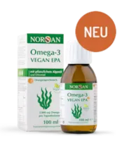 Produktbild von Bewertung Norsan Omega-3 VEGAN EPA Algenöl hochdosiertes EPA 1104 mg und mit DHA 770 mg Vitamin D3 Vitamin E und Olivenöl Extra Native