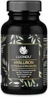 Luondu - Hyaluron Kapseln hochdosiert 500mg 90 Stück (3 Monate) Hyaluronsäure mit Vitamin C, Zink, Selen, Vitamin B2 - Laborgeprüft, Vegan, hergestellt in DE