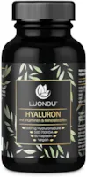 Produktbild von Luondu - Hyaluron Kapseln hochdosiert 500mg 90 Stück (3 Monate) Hyaluronsäure mit Vitamin C, Zink, Selen, Vitamin B2 - Laborgeprüft, Vegan, hergestellt in DE