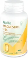 Produktbild von Naturline Magnesium hochdosiert + vitamin B6 | 120 vegane magnesium tabletten | Hohe Dosis einer gut resorbierbaren organischen Form von Magnesium | Geeignet für schwangere & stillende Frauen