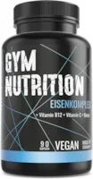 Produktbild von Gym Nutrition EISEN Komplex- Eisen + Biotin + Vitamin B12 + Vitamin C Hochdosiert, vegan und ohne Zusätze Laborgeprüft - Made in Germany 90 Kapseln