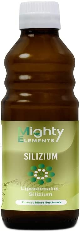 Mighty ElementsLiposomales Silizium 200mg I flüssig I 250 ml I super Geschmack I vegan I hohe Bioverfügbarkeit I Mighty Elements I Glasflasche