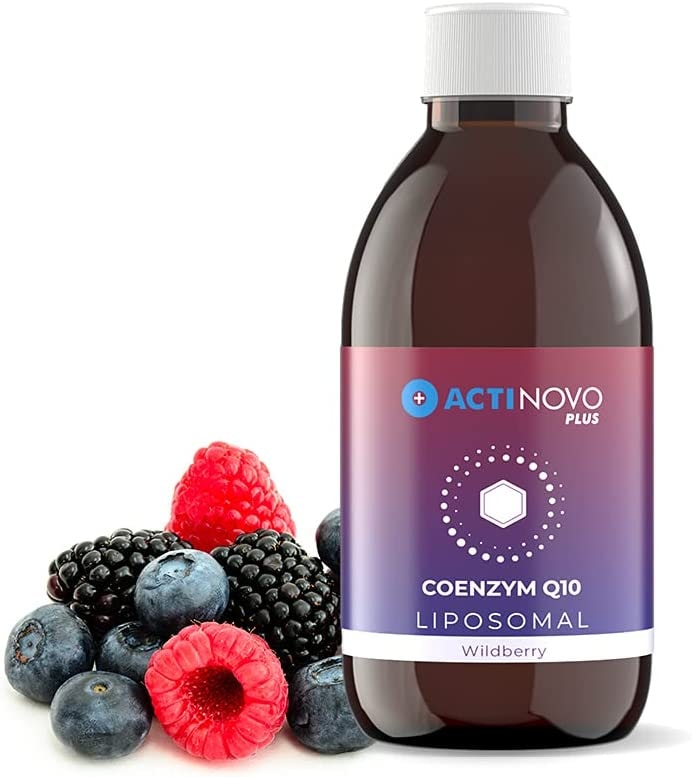 Produktbild von Bewertung ActiNovo Coenzym Q10 liposomal Waldbeere 50 Tagesdosen à 100 mg CoQ10 | Vegan | 250 ml | Hochdosiert & laborgeprüft | Wirksamer als Kapseln & Pulver | Liposomal | Glutenfrei | Made in Germany