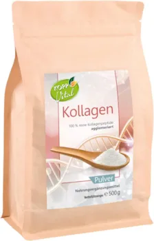 Produktbild von Bewertung Kopp Vital Kollagen Pulver 500g mit 100 Prozent reines Kollagen aus Weidehaltung Reines Kollagenpeptid Hergestellt und geprüft in Deutschland natürlicher Eigengeschmack