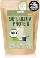 Produktbild von Bewertung HANS Brainfood Bio Erbsenprotein veganes Eiweißpulver hydrolysiert 90% Ultra Protein 1000g Proteinpulver glutenfrei ohne Zusatzstoff ohne Süßungsmittel für Frauen und Männer