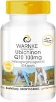 Produktbild von WARNKE VITALSTOFFE Coenzym Q10 100mg - CoQ10 Kapseln - hochdosiert - Ubichinon - 60 Kapseln - vegan