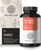 Produktbild von Bewertung NATURE LOVE Energiefluss für Männer 90 Kapseln Mit Tribulus Terrestris Extrakt Maca Extrakt L-Arginin L-Citrullin Zink Folat Vitamin C Pflanzenstoffen Hochdosiert vegan und laborgeprüft